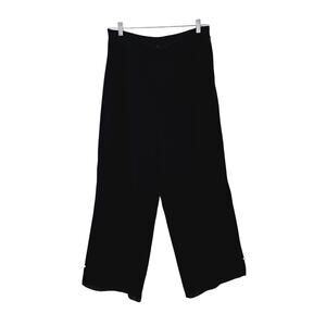 R&M Richards Wide Leg Pants Women's Plus Size 16W Vintage USA Black Side Slit